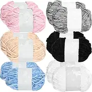 12Pcs 100g Chenille Yarn Colorful Crochet Velvet Yarn DIY Craft Yarn for Blanket Super Soft Chunky Yarn for Knitting and Crochet Knitting Weaving Yarn for Crochet Knitting Blanket Yarn