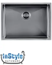 Brand New- Top/Undermount Single Bowl Kitchen Sink- BRUSHED GUN METAL