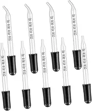 CIYODO 40 Pcs Glass Dropper Straight Bent Tip Pipette Droppers for Essential Oils Laboratory Use Accurate Measurement Bulb