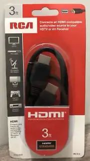 NEW RCA VH3HHR 3 Ft HDMI Cable - HDMI for Audio/Video Device, TV Game System