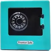 Cabinet Safes Mini Bank Money Box Retro Rotating Password Cash Coins Saving Box Bank Safe Automatic Deposit Banknote Electronic Safe(Cyan)