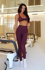 Go Getter High Waisted Leggings Plum