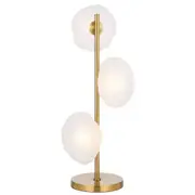ZECCA 3 LIGHTS TABLE LAMP Antique Gold / Frost - ZECCA TL3-AGFR