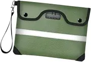 [Perfeclan] Fireproof Document Bag Pouch Flame Retardant File Organizer Multifunctional Document Holder Lockable Money Purse for Passport