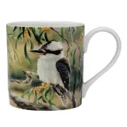 Australia Bird Flora Kookaburra & Wattle New Fine China Coffee Mug Cup Gift Box