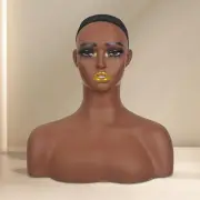 Realistic Female Mannequin Head Manikin PVC Head with Makeup