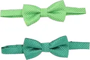 [Minkissy] 2pcs Children's Bow Tie Decoration Festival Bow Tie Set for Patrick's Day Photo Prop Neck