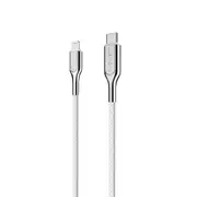 CYGNETT Armoured Lightning to USB-C Cable 2M - White CY2802PCCCL, Fast Charging 30W, Durable and Superior Scratch Resistance, MFi Certified