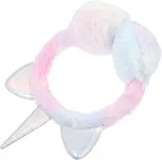 [Minkissy] 1Pc Adorable Plush Earmuffs for Winter Cartoon Unicorn Design Warm Ear Cover for Adults Soft Skin Friendly present for Christmas Holidays