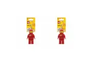 2PK Lego Minifigures Spaceman Keychain/Keyring LED Light 4x8cm Kids Red 6y+