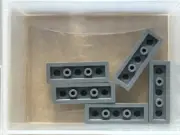 LEGO Parts - Dark Bluish Gray Plate 1 x 3 - No 3623 - QTY 5