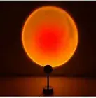 Rotation Projection Lamp LED Light w/ USB Floor Stand Night Light, Red Sunset
