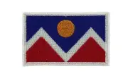 Flag patch patches backpack iron on denver usa american city