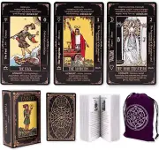 Tarot Cards w/ Guide Book for Beginners, 78 Classic Tarot Cards Meanings on Them