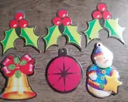 6 cardstock individual Christmas Gift tags w/o string, great for crafts! *BONUS*