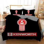Red Kenworth Quilt Doona Duvet Cover Pillow Case Set