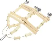 GANAZONO Parrot Swing Natural Wood Hanging Bird Perch for Parrots Parakeets Birds Durable Stable Chew Resistant Cage Accessory for Exercise