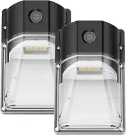 30W Mini LED Wall Pack Light with Dusk to Dawn Photocell, 5000K Wall Pack Light
