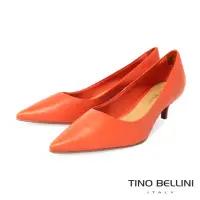 在飛比找momo購物網優惠-【TINO BELLINI 貝里尼】巴西進口牛皮素面尖頭中低