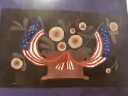 Blackberry Primitives Maggie Bonanomi Kit Wool Appliqué New GLORY BE! Flag OOP