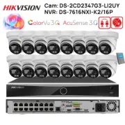 Hikvision 16CH 4K 12MP NVR 4MP ColorVu3.0 IP Camera CCTV System Hybrid Light MIC