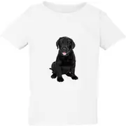 Little Cute Tiny Labrador Baby Black Puppy White Boys Girls T Shirt Tee Top Kids