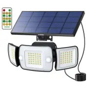 intelamp Solar Lights Outdoor, 3 Head Solar MotionSensor Lights for Outside, ...
