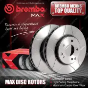 2x Front Brembo Slotted Disc Brake Rotors for Volkswagen EOS 1F7 1F8 PR 1LJ 1ZD