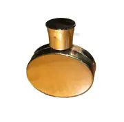 Vintage Victorian MINI Perfume Bottle GOLD TONE Over Glass 1/4oz NEW OLD STOCK