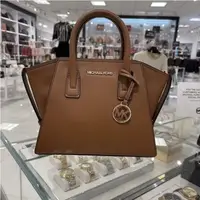 在飛比找蝦皮購物優惠-Michael kors MK 金字Logo 荔枝紋皮革 咖