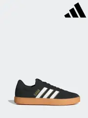 adidas Black/Gum VL Court Trainers (K97022) | $150