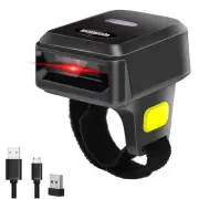 Bluetooth Ring 1D 2D QR Barcode Scanner,Wearable Wireless Finger Mini Bar Cod...