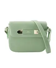 A.P.C. Logo Stamp Foldover Top Crossbody Bag One size Green