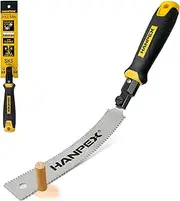 [Hanpex] Mini Japanese Hand Saw 18cm / 7" Double Edge Pull Saw, SK5 Flush Cut Woodworking Hand Saw- Flexible Blade - 14 TPI / 17 TPI