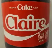 Share A Coke With Claire 2025 Personalized Gift Coca Cola Bottle