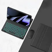 Jarttarn Backlit Keyboard Case Compatible with Lenovo Tab M9 Case 9 inch Released 2023, Detachable Wireless Keyboard Slim Leather Smart Cover with Mouse (Black W Backlit)