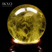 在飛比找Yahoo!奇摩拍賣優惠-熱銷 IKXO巴西黃水晶球擺件天然原石打磨玄關居家客廳辦公室
