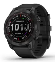 Garmin Fenix 7 Sapphire Solar Smartwatch - Black DLC Titanium with Black Band