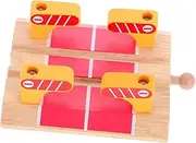 Kisangel Wooden Train Track Barrier Station Accessory Educational for Creative Play DIY Track Configurations for Imaginative Railway Scenarios for Aged