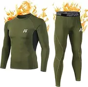[MEETWEE] Thermal Underwear for Men, Winter Base Layer Set Tops & Long Johns Compression Wintergear for Heat Retention