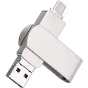 Routers Modems Mobile Phone Usb Flash Drive 3 In 1 Metal Gift Pass Through Portable 128Gb Usb Flash Drives