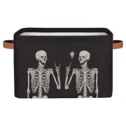 Gothic Skull Storage Baskets,Foldable Cubes Canvas Storage Box Bin,Open Shelv...
