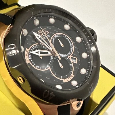 Invicta Men's Watch Reserve Venom Chronograph Two Tone Rubber Strap 0361