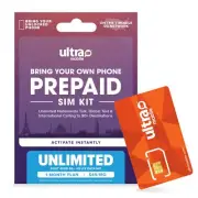 $49/mo. Prepaid Plan with Unlimited Talk Text and Data SIM Card Kit