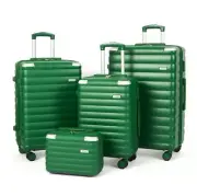 Luggage 4 Piece Set Lightweight ABS Suitcase with Double Spinner Wheels TSA Lock