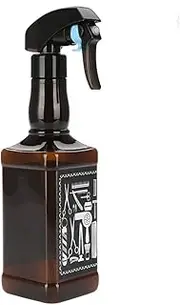 500ML Hairdressing Spray Bottle, Empty Refillable Spray Bottle, Water Sprayer with Vintage Wine Bottle Look for Hairdressing, Plant Care, Cleaning(Brown)