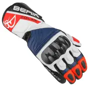 Berik Zoldar Motorcycle Gloves, black-white-red-blue, Size S Black White Red Blue