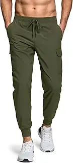 [TSLA] Men's All Season Jogger Pants – Cooling UV Block Quick Dry Outdoor Training Pants with Elastic Waist and Pockets