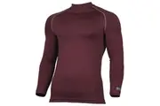 Rhino Mens Thermal Underwear Long Sleeve Base Layer Vest Top (Maroon) (XS)
