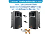 E-Lektron Duevibe 12 1400W 2 X 12 inch UHF Mics TWS Bluetooth Portable Speakers System PA UHF Mics (Copy)